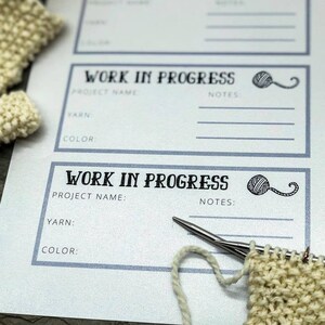 PRINTABLE - Knitting Work in Progress Cards - Instant Download - Etsy