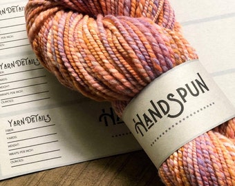 PRINTABLE Yarn Skein Wrap Label - Hand Spun