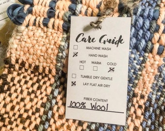 PRINTABLE Care Guide Label - Hand Knit Labels