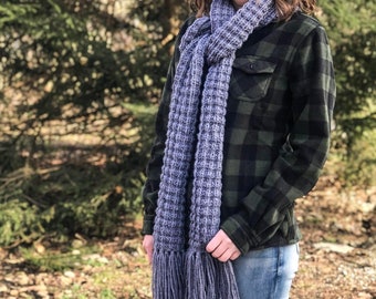 PATTERN ONLY | Waffle Stitch Scarf | Knitting Pattern