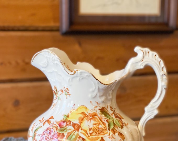 Antique, Empire Pottery, Trenton New Jersey, Milk Pitcher