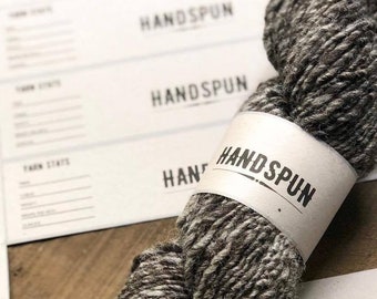 PRINTABLE Yarn Skein Wrap Label - PDF Yarn Label - Hand Spun