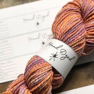 PRINTABLE Yarn Skein Wrap Label - Hand Dyed