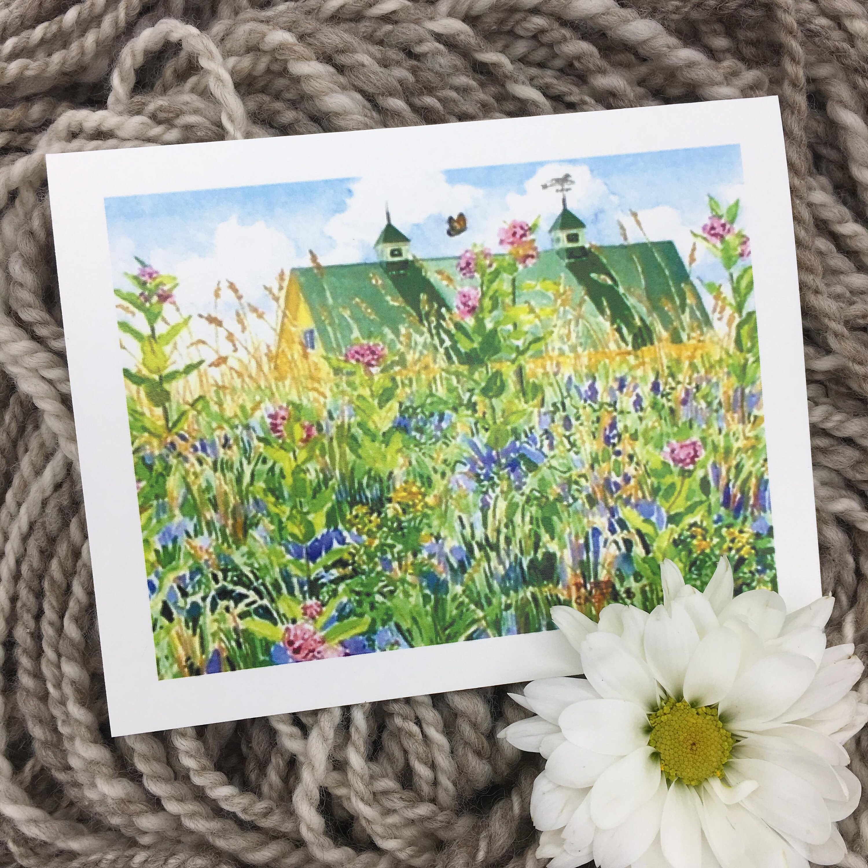 Fine Art Print Greeting Card Blank Wildflower