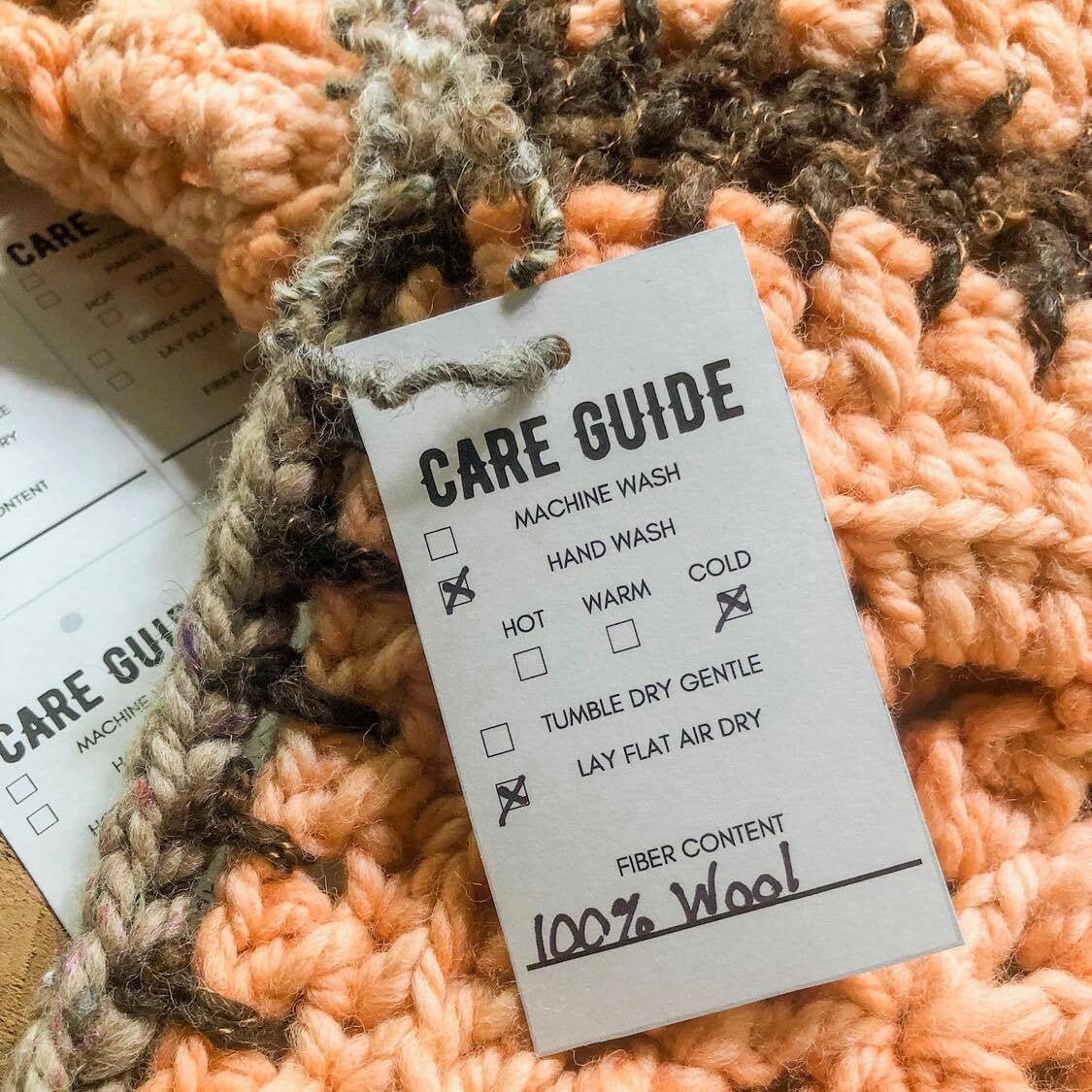 Free Printable Knitting Care Tags Printable Templates