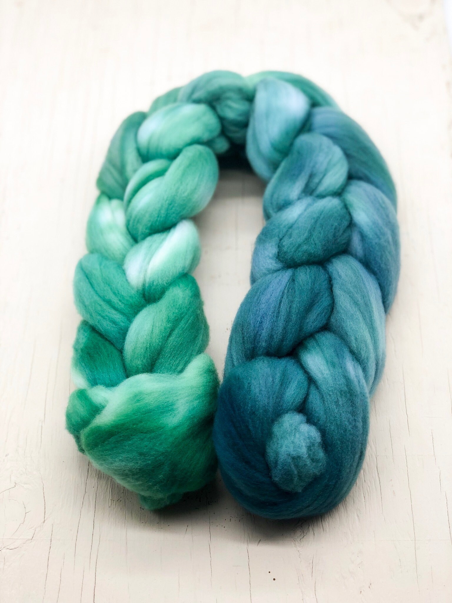 Tidal Wave Hand Dyed Merino Wool Roving
