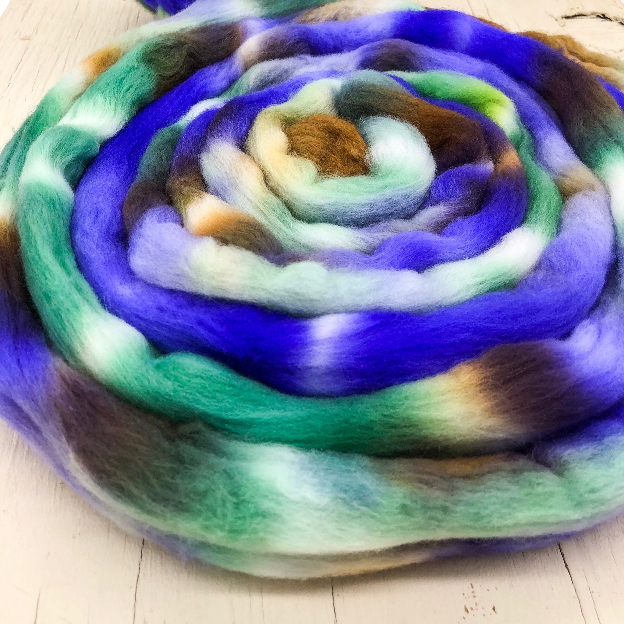 Grape Vine Hand Dyed Merino Wool Roving