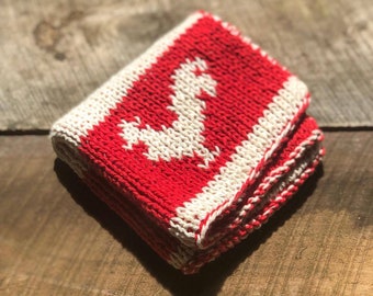 PATTERN ONLY - Double Knit Farmhouse Washcloth - Rooster