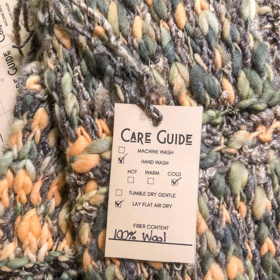 PRINTABLE Care Guide Label - Hand Knit Labels - Etsy