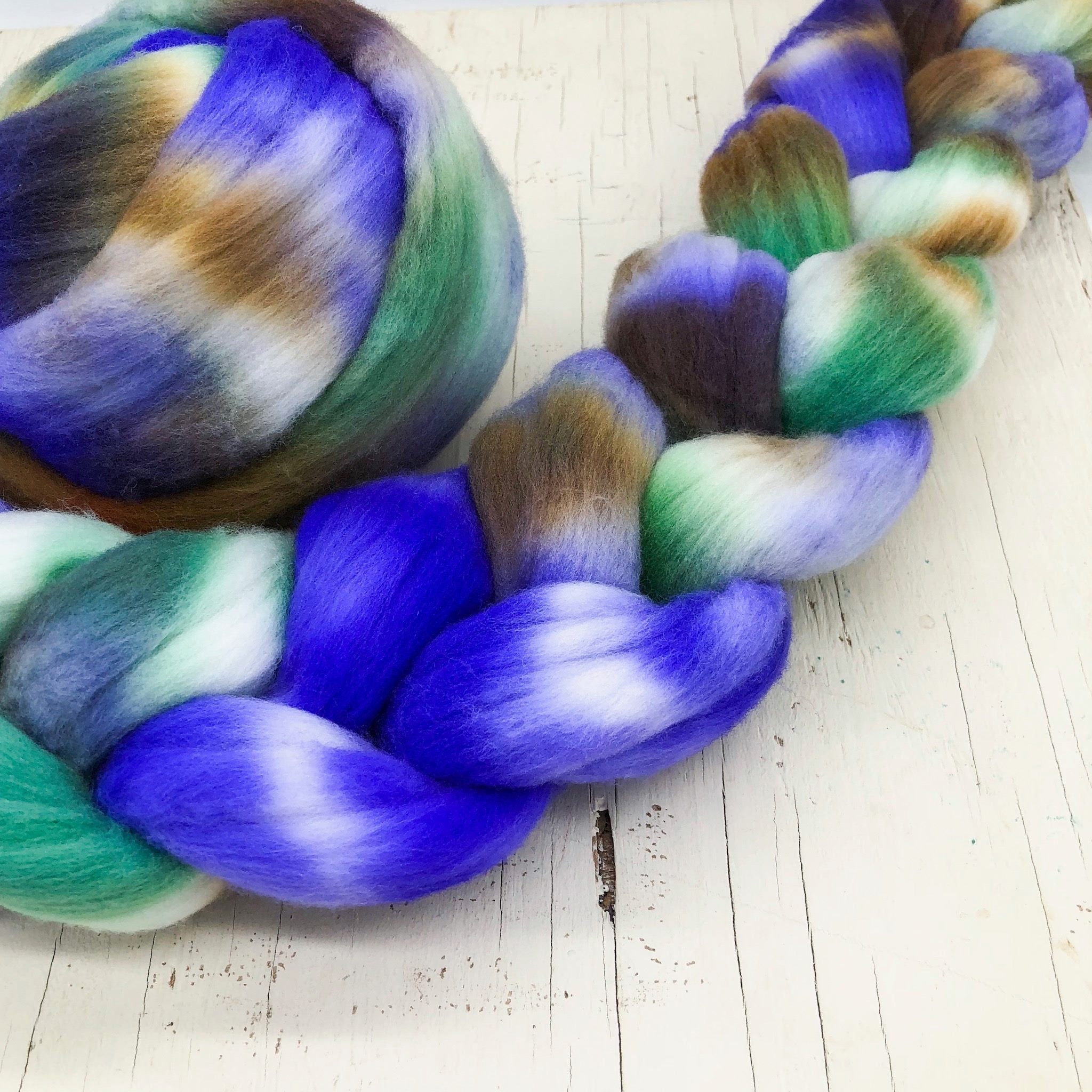 Grape Vine Hand Dyed Merino Wool Roving