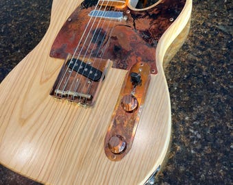 Guitarra eléctrica tipo T de abeto, hecha a medida