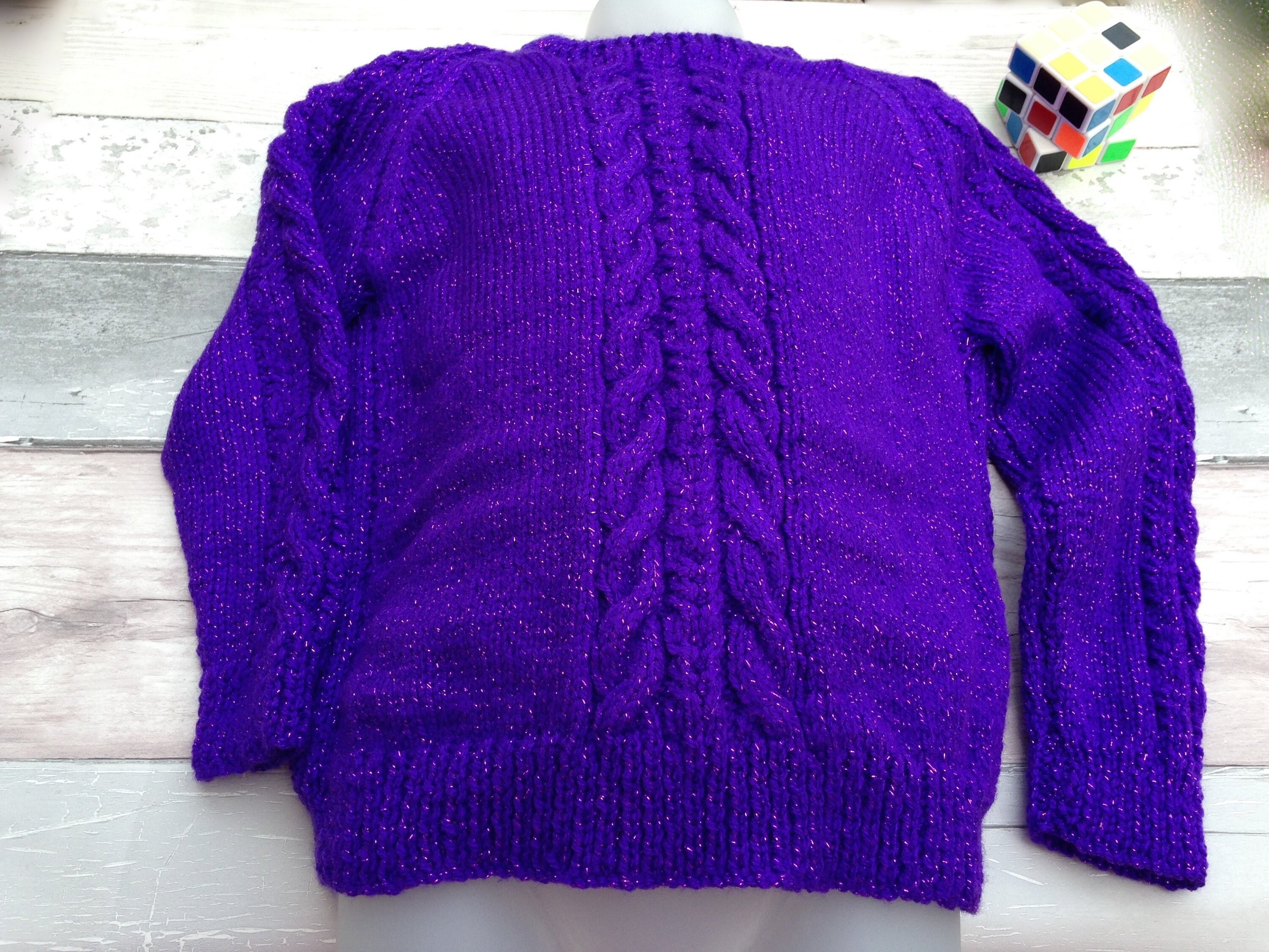 purple glitter jumper