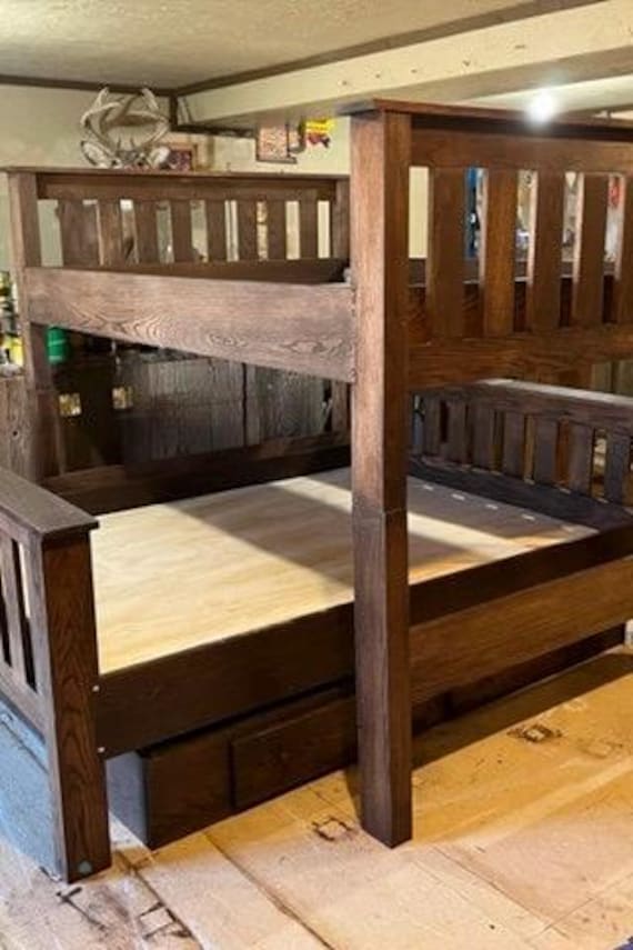 Queen Over Queen Bunk Beds Etsy UK