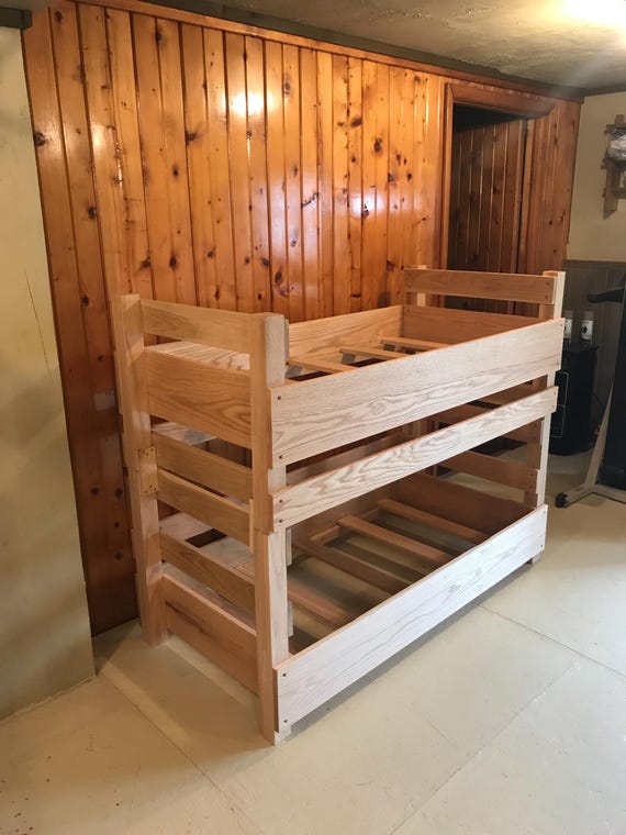 Custom Toddler Bunk Bed with Storage Drawers — Sized for Little Ones | Ladder Included | Built to Order