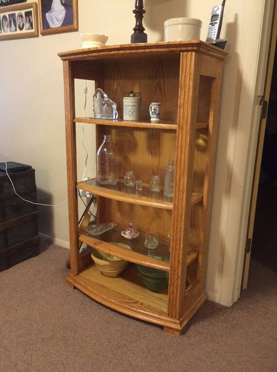 Oak curio cabinet outlet
