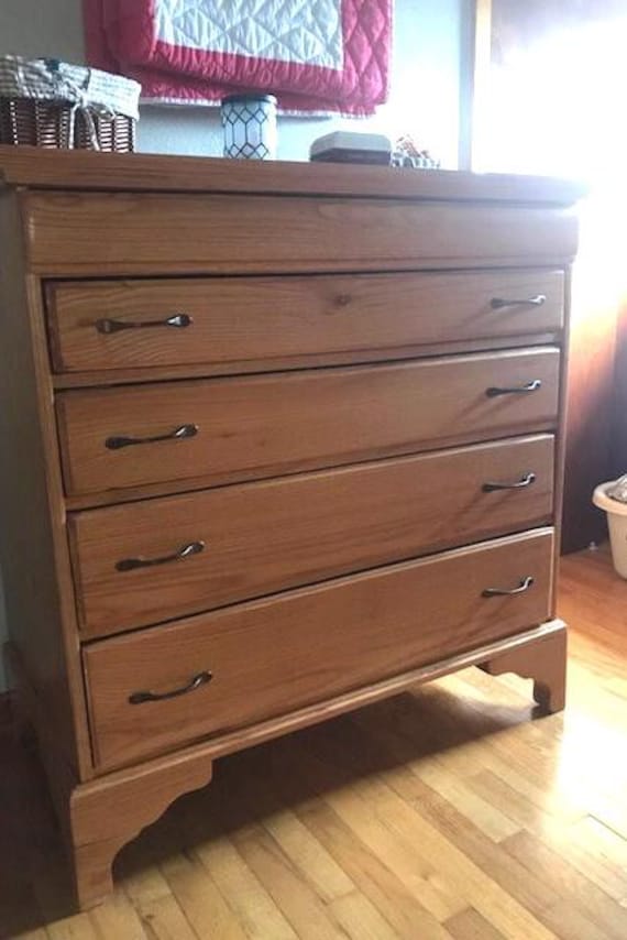Solid Oak Five Drawer Dresser — Hidden Top Drawer | Custom Built in Your Choice of Wood & Finish