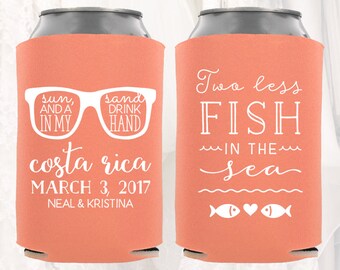 Beach Wedding Koozies Etsy