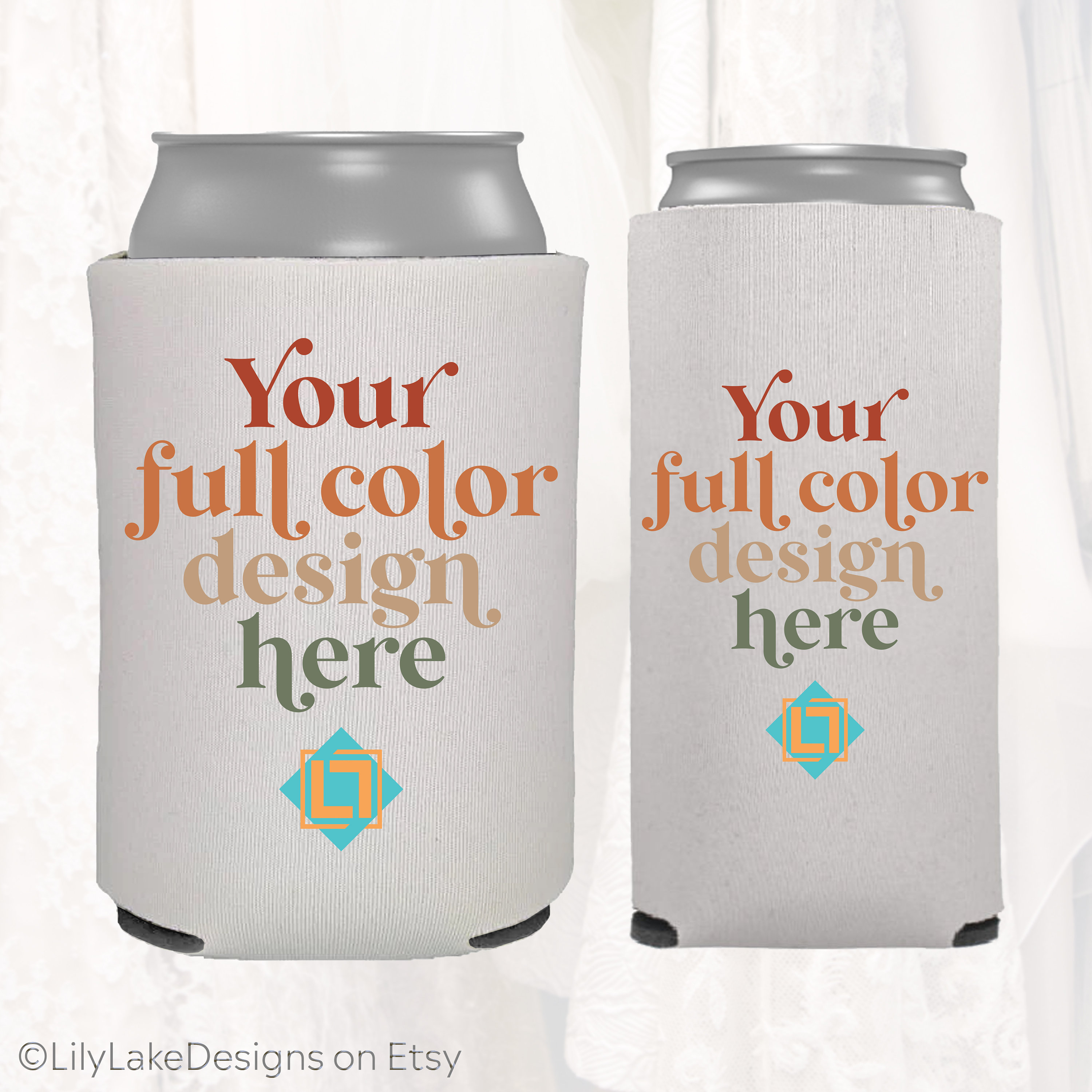 Custom Can Coolers Sleeves - Personalized Insulated Drink Holders For Parties, Weddings & Events (1 To 1000 Pcs, Fits 12-16oz Cans) - View #8
