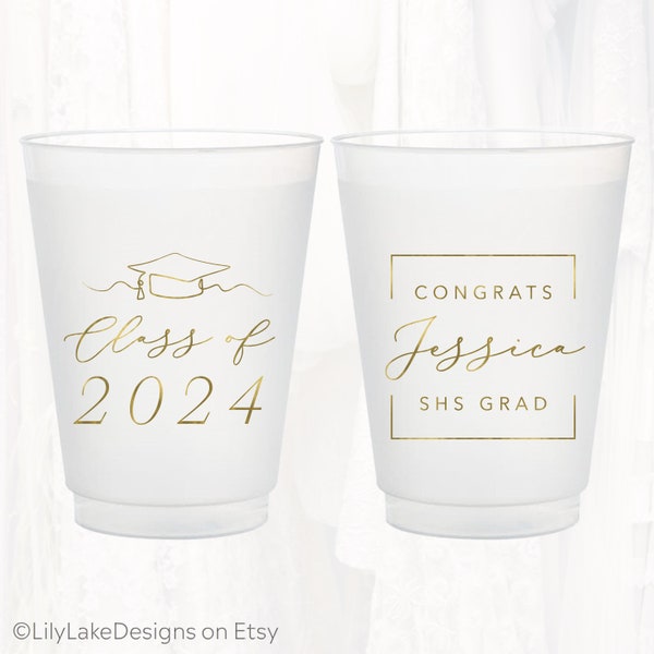 Personalized Party Cups Graduation Etsy