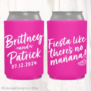 Personalized Fiesta Wedding Can Cooler, Fiesta Like No Mañana, Custom Destination Wedding Favor, Mexico Wedding, Vacation Favor, FST102