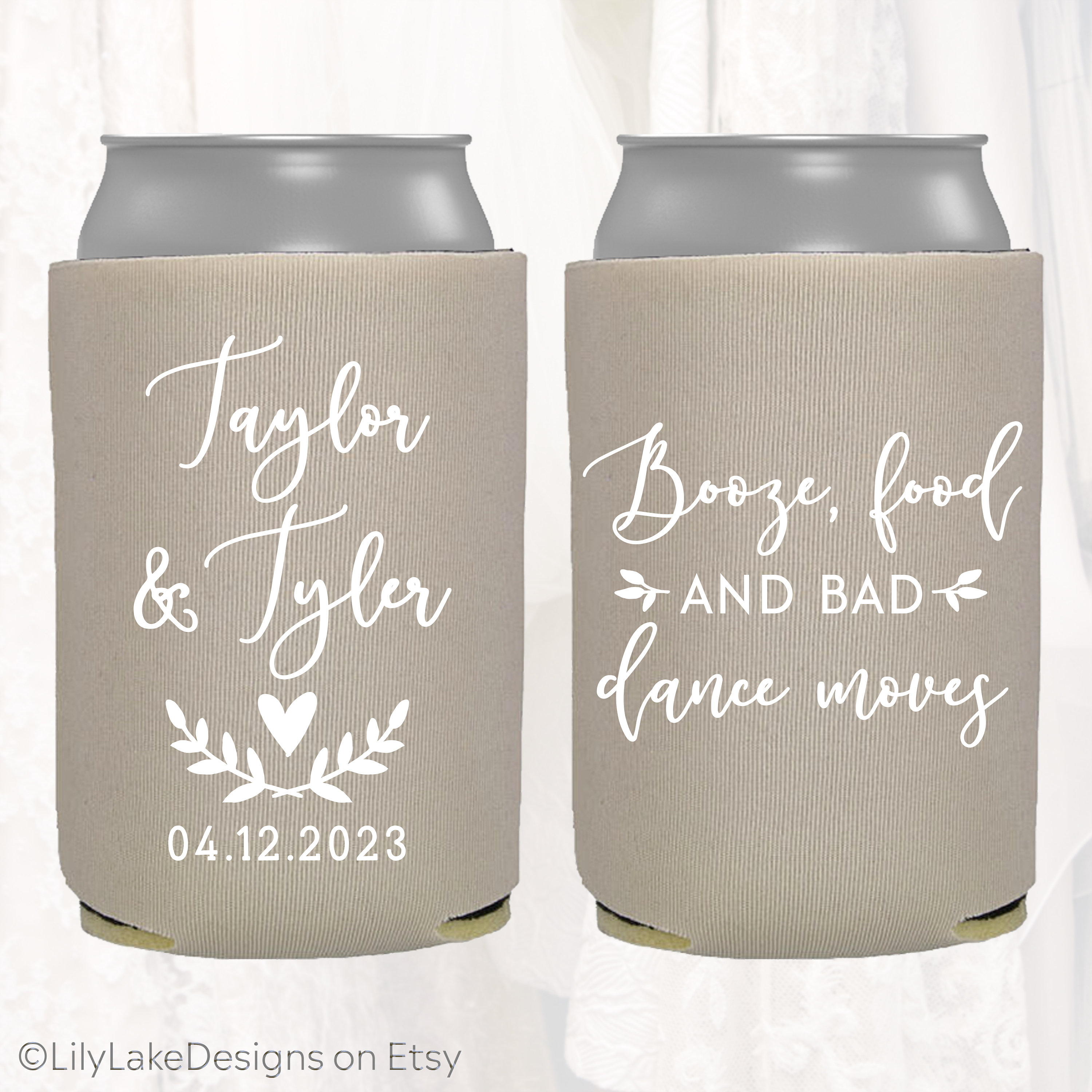 Customized Wedding Can Coolers