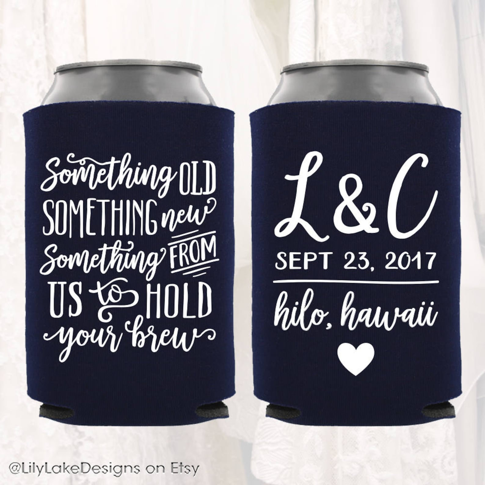 Personalized Wedding Can Cooler Something Old Something New Hold Your