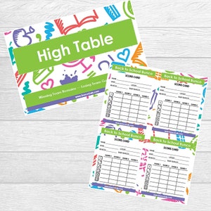 Back to School Bunco Printables