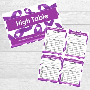 Alzheimer&#39;s Bunco Printables