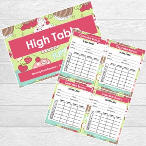 Cupcake Bunco Printables