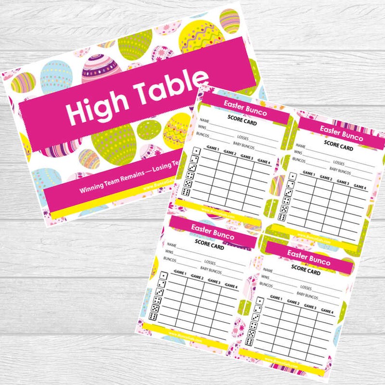 Easter Bunco Printables - Etsy