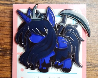 Prince Nocturne Pony MLP My Little Pony OC Original Character Grim Reaper Halloween Enamel Pin Lapel Alicorn Pegasus Unicorn