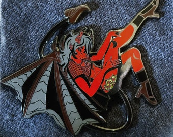 Devil Dreza Sexy Succubus Enamel Pin - OC - Original Character - Demon - Collectable - Limited Edition - Gift- Present- Accessory - Display