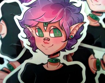 Original Character - Alien - Original Species - Soft Boy - Sweet Boy - Space -  Leoxide Vinyl Sticker