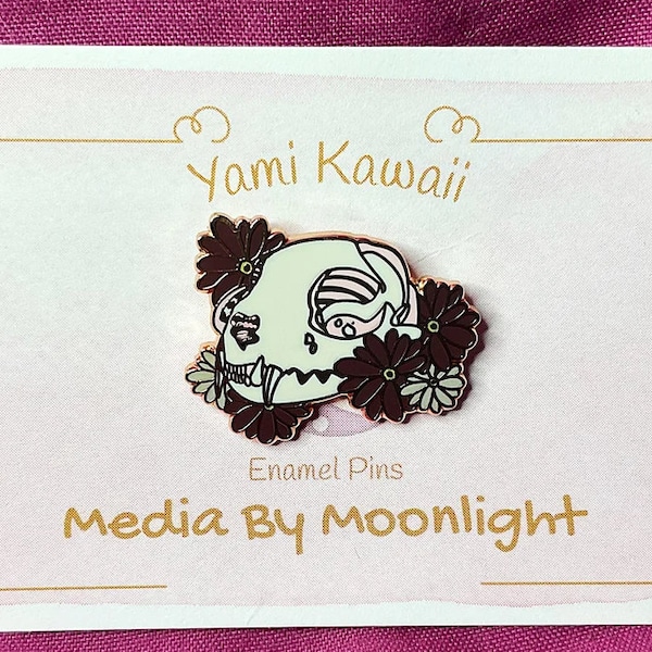 Pastel Paper | Goth | Eerie| Catskull Pin | Witchy | Pagan | Sweet | Kawaii | Yami Kawaii | Skeleton | Magic | Magick | Necromancy | Death