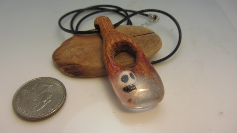 Handmade Secretwood Pendant Macabre