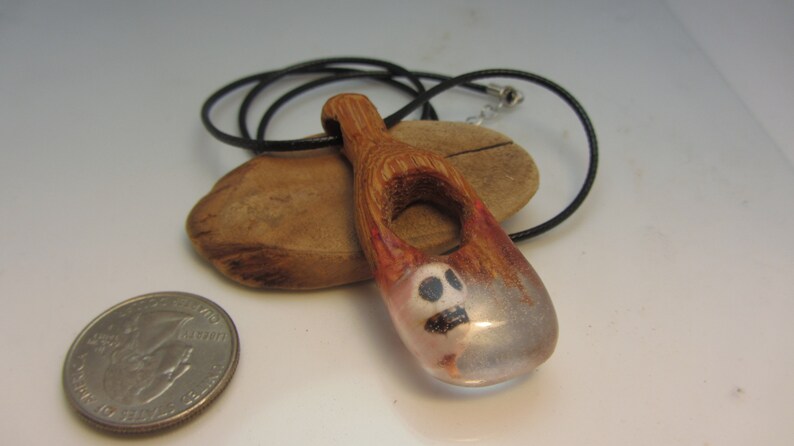 Handmade Secretwood Pendant Macabre