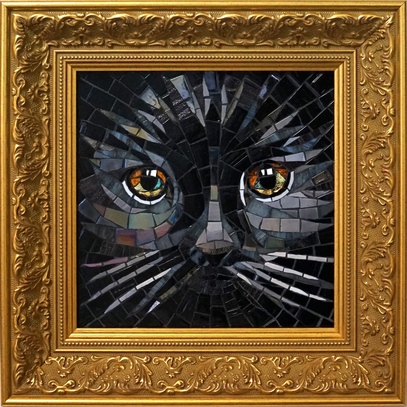 Mosaic Artwork Black Cat Personalized Gift for Pet Lovers Etsy