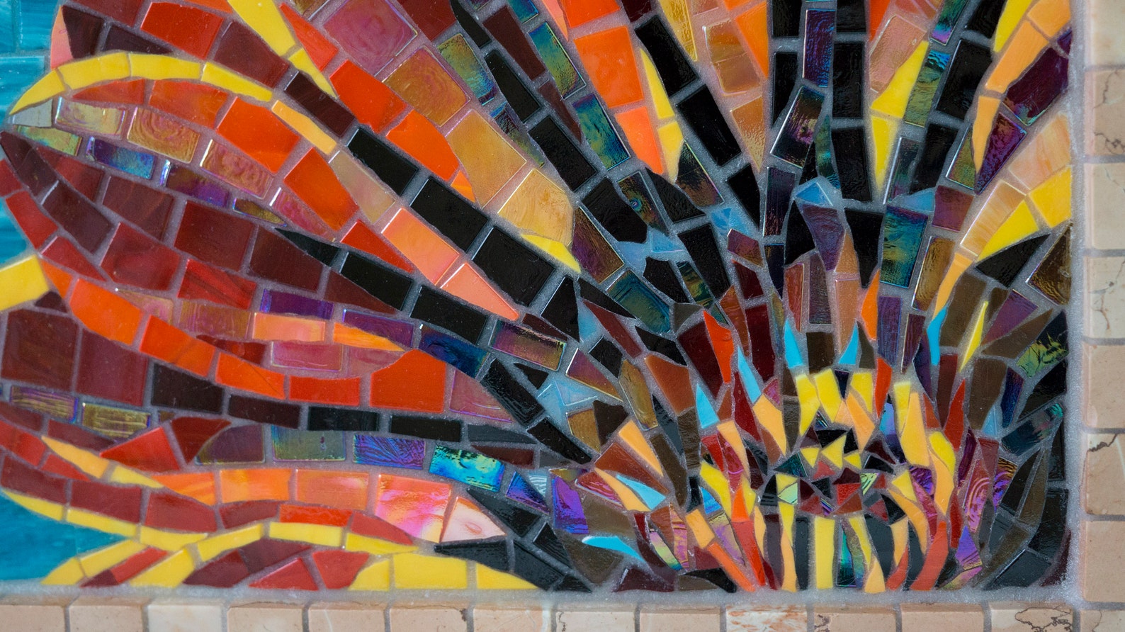 Mosaic wall art Burnt Orange Flower Gerbera daisy Flower Etsy