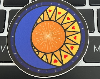 Sunna and Munn Deity Hex 2" Round Sticker