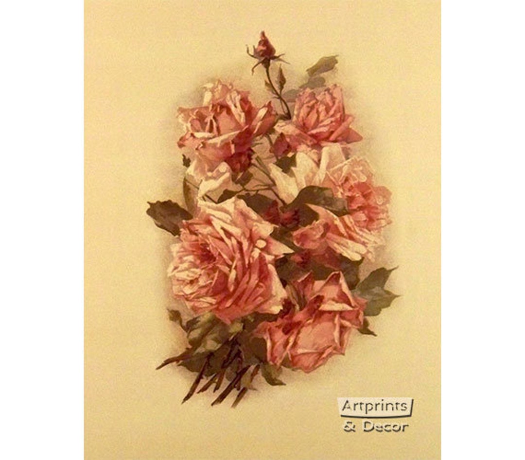 Pale Pink Roses - Art Print - Etsy