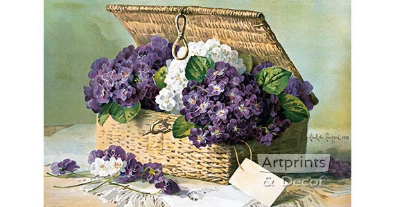 Bees /& Berries by Paul De Longpre Bird Art Print of Vintage Art