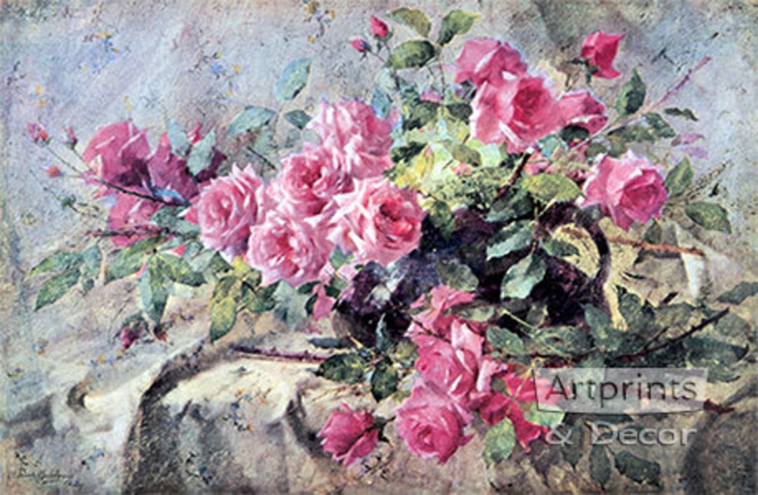 La France Roses by Frans Mortelmans - Art Print - Etsy