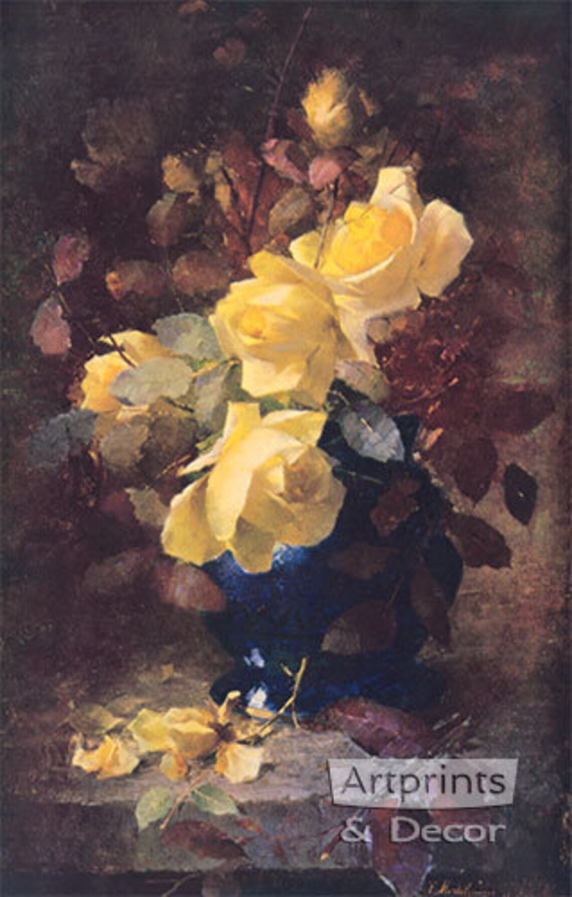 Roses - Frans Mortelmans - Art Print - Etsy