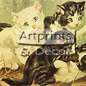 Yard of Kittens - Art Print 32.75 x 8 Yardlong