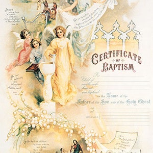 Certificado de bautismo
