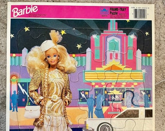 Vintage 1991 Mattel Barbie Puzzle, Vintage Kids Puzzles, Barbie Puzzle, 1990's Kids Puzzles, 1990's Barbie, 1990's Puzzles, Vintage Barbie