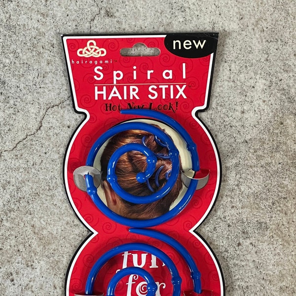 Vintage 2001 Harigami Spiral Hair Stix, Harigami Hair Pin, Spiral Hair Pin, Old Barrettes, Old Hair Accessory, Vintage Hair Bun Holder