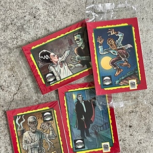 Vintage 1991 Universal Monster National Safe Kids Campaign Trading Card Treats, Vintage Wolfman, Vintage Monster Card, Universal Monsters