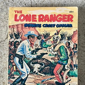 Vintage 1968 The Lone Ranger Outwits Crazy Cougar Big Little Book, The Lone Ranger Book, Vintage Lone Ranger, Old Little Big Books