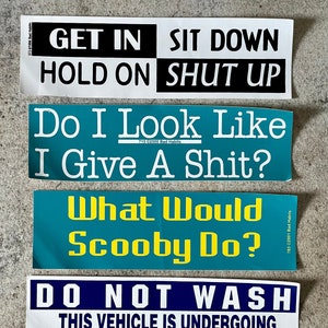 Vintage Bad Habits Bumper Stickers, 1990&#39;s Bumper Sticker, Old Bumper Stickers, Bad Habits Stickers, Bumper Sticker Lot, Vintage Stickers